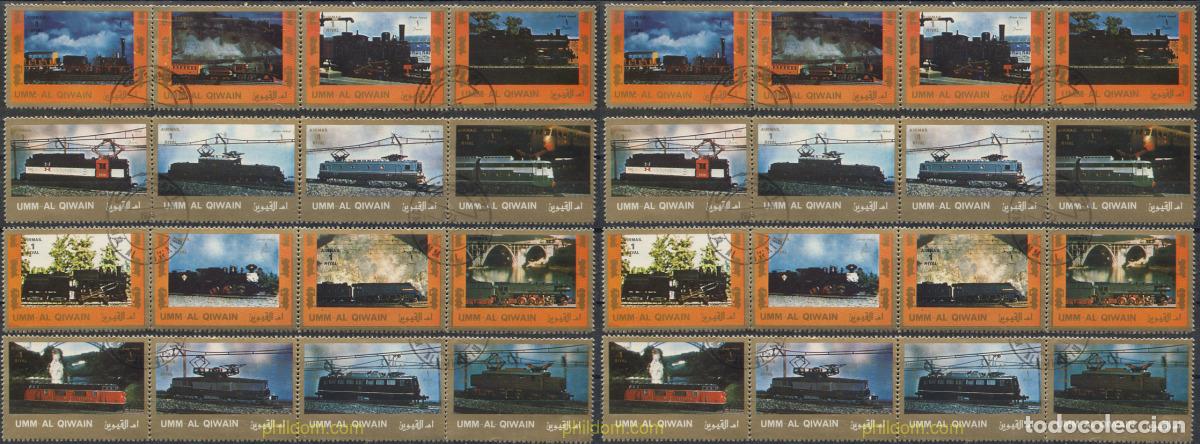 Sellos: 304518 USED UMM AL QIWAIN 1972 LOCOMOTORAS