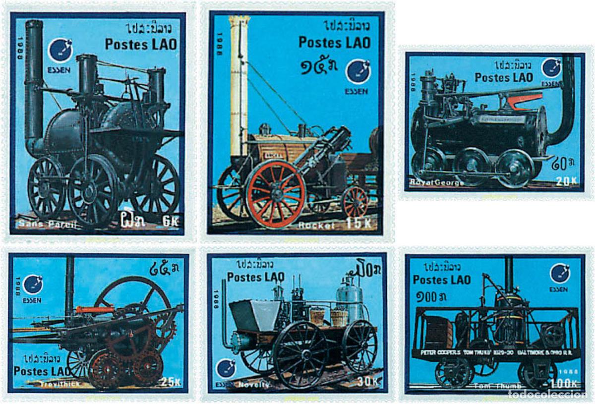Sellos: 55550 MNH LAOS 1988 ESSEN 88. EXPOSICION FILATELICA INTERNACIONAL