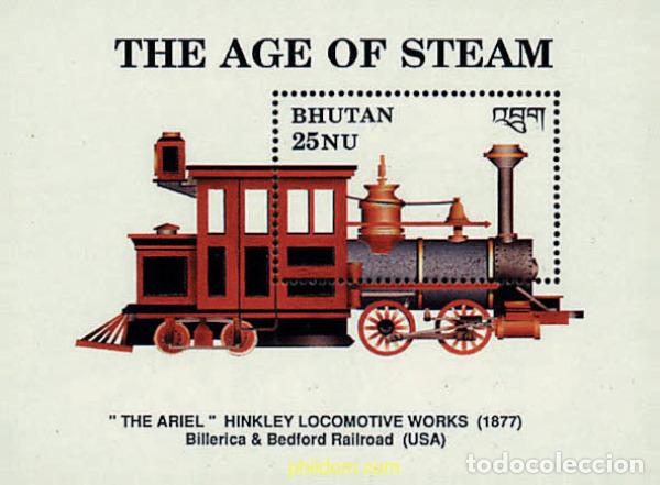 Sellos: 292779 MNH BHUTAN 1990 LOCOMOTORAS DE VAPOR