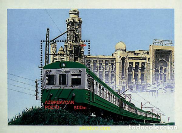 Sellos: 83864 MNH AZERBAIYAN 1996 115 ANIVERSARIO DEL FERROCARRIL EN AZERBAIYAN (1995). LOCOMOTORAS