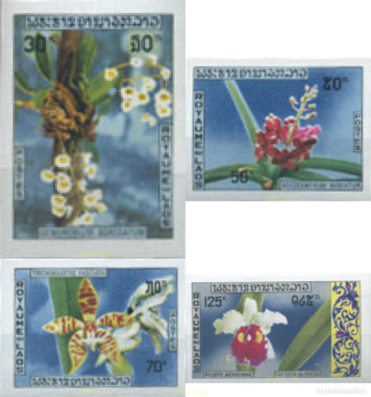 Sellos: 191961 MNH LAOS 1971 ORQUIDEAS DE LAOS
