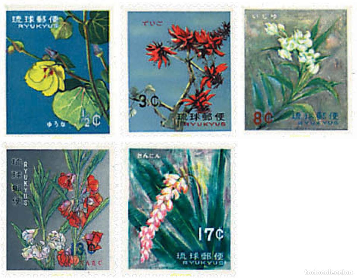 Sellos: 240832 HINGED RYU KYU 1962 FLORES