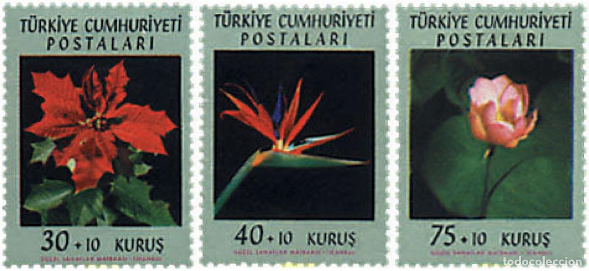 Sellos: 237106 HINGED TURQUIA 1962 FLORES