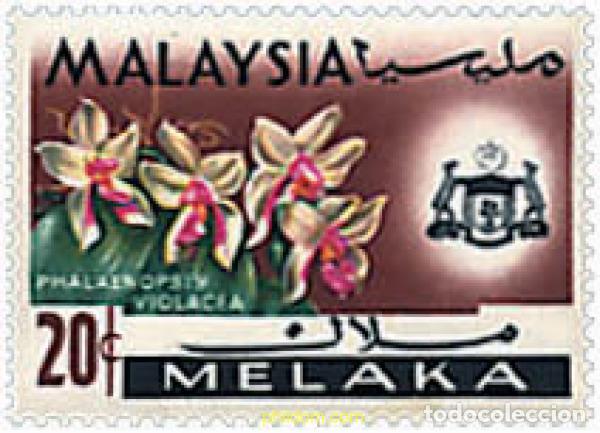 Sellos: 612423 MNH MALASIA. MALACA 1965 ORQUIDEAS