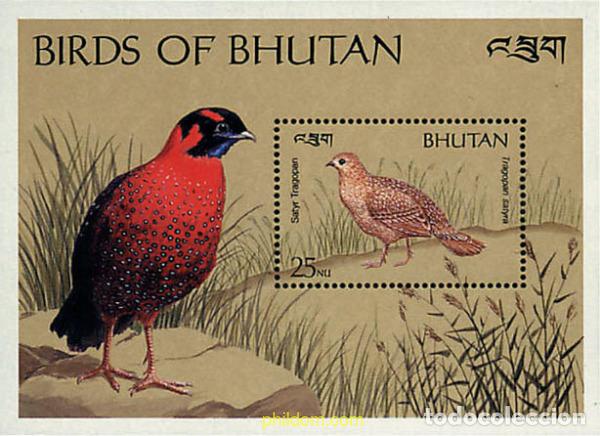 Sellos: 293108 MNH BHUTAN 1989 AVES