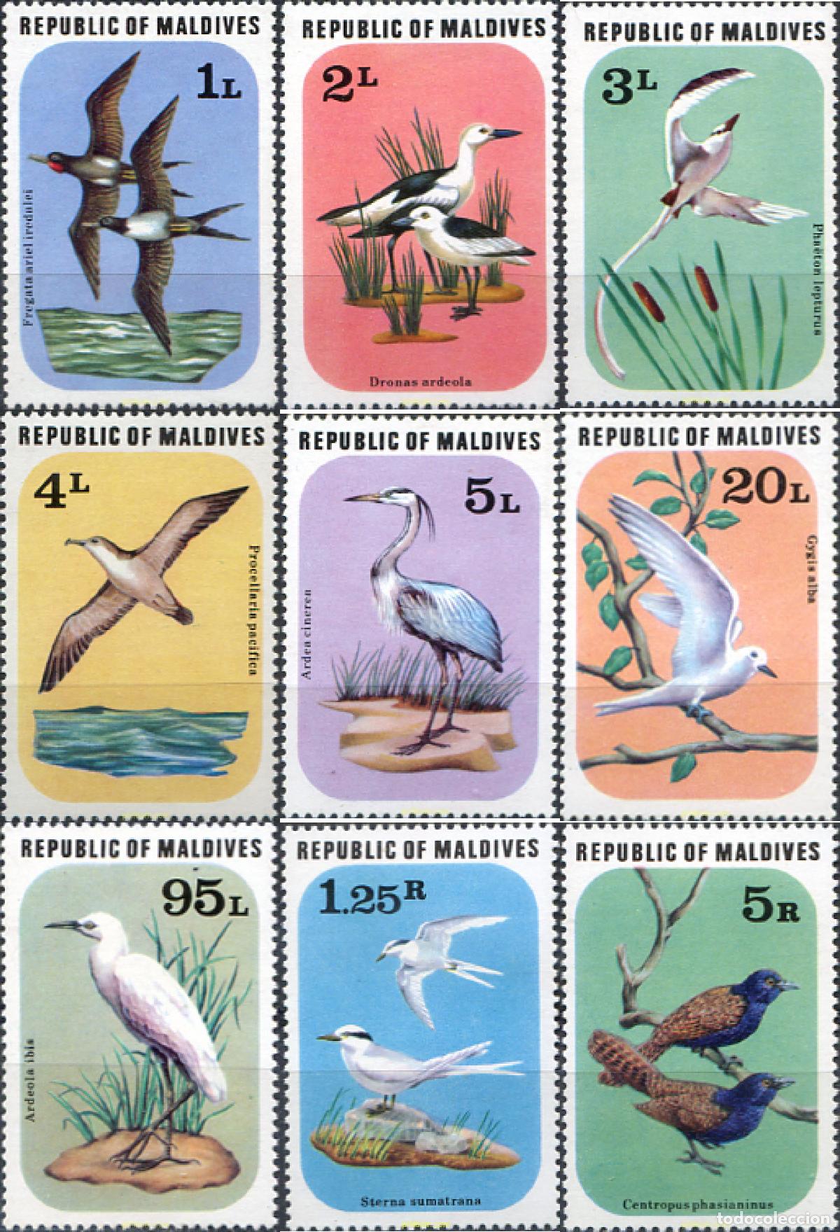 Sellos: 33917 MNH MALDIVAS 1977 AVES DE LAS ISLAS