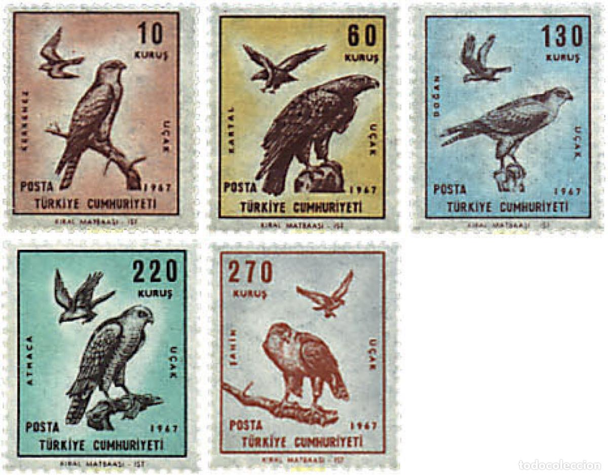 Sellos: 35606 MNH TURQUIA 1967 AVES DE PRESA