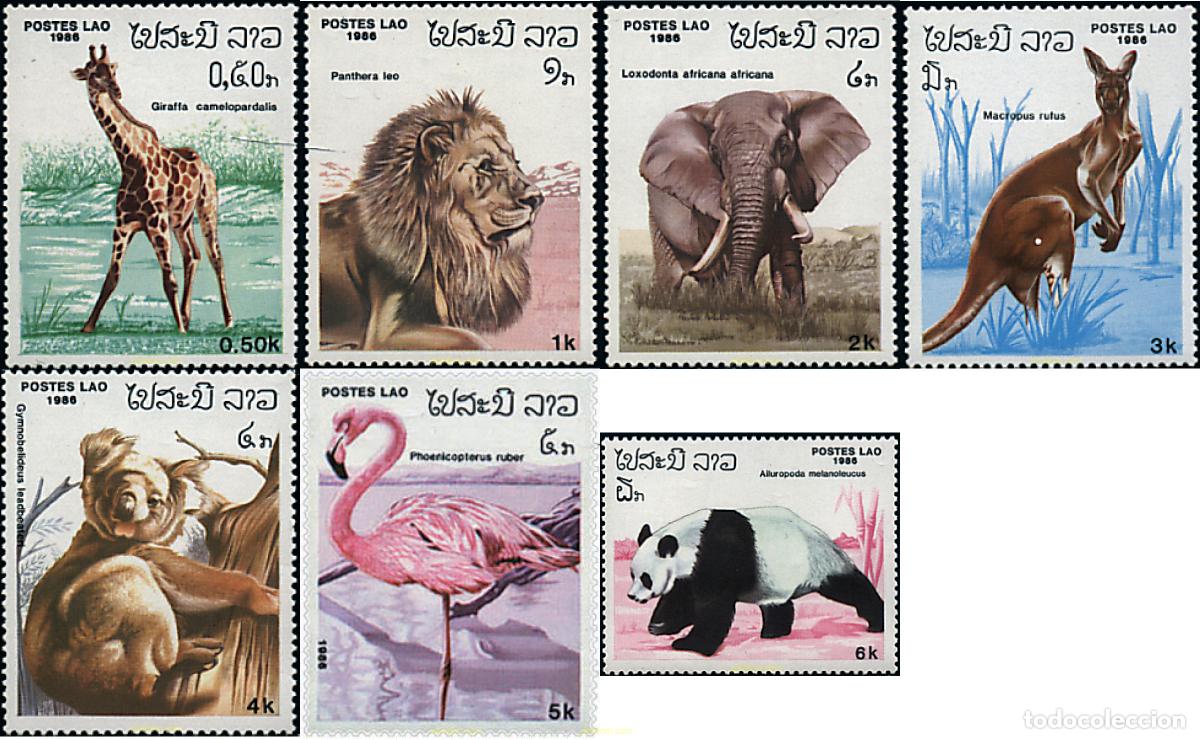 Sellos: 46524 MNH LAOS 1986 FAUNA