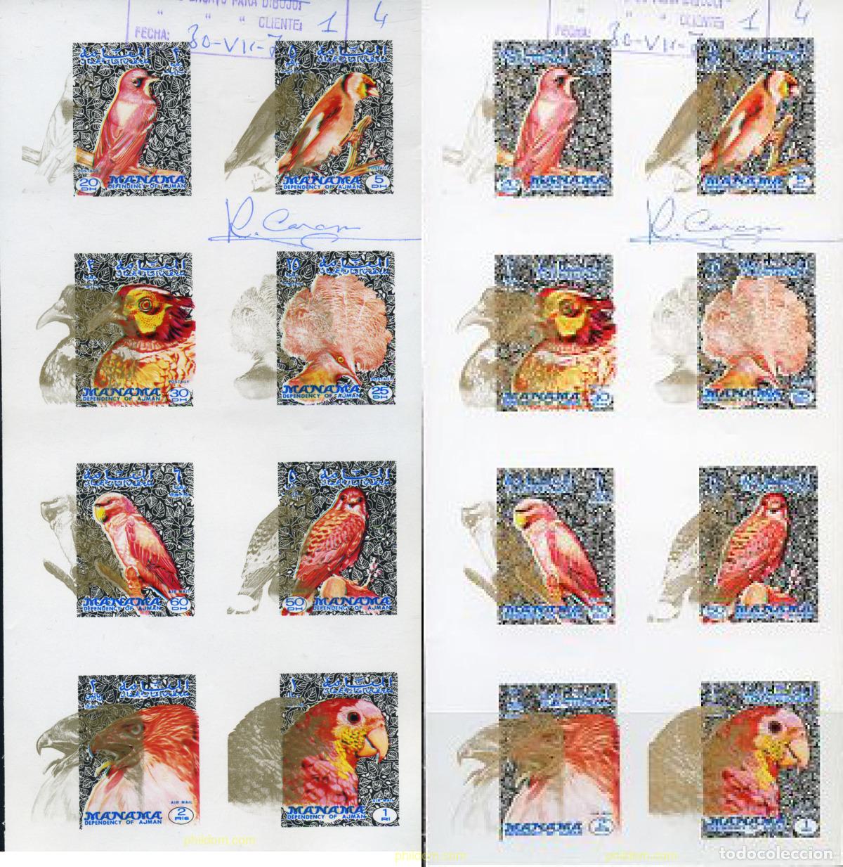 Sellos: 218764 MNH MANAMA 1972 AVES
