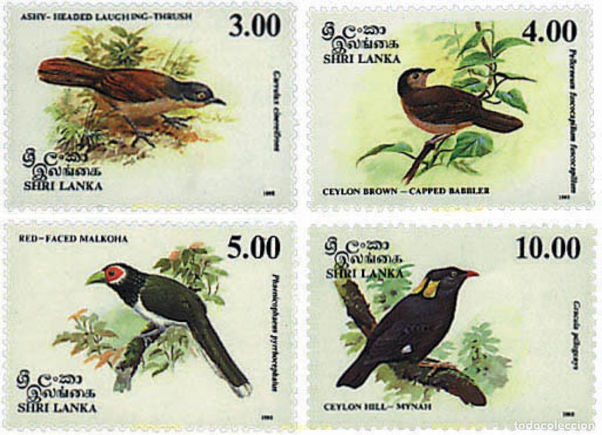Sellos: 35790 MNH SRI LANKA 1993 PAJAROS NATIVOS