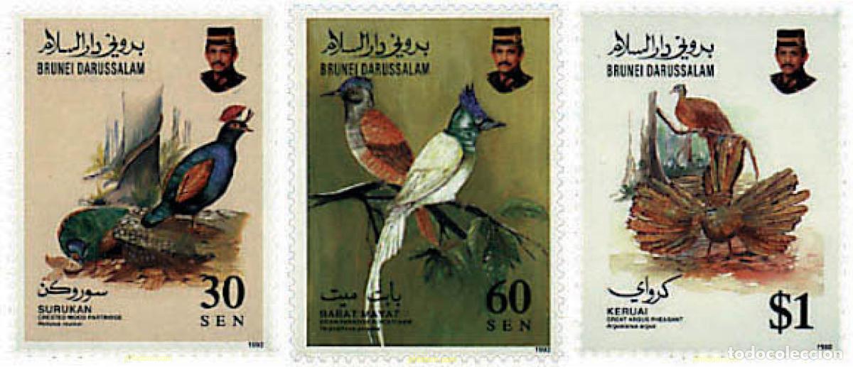 Sellos: 33320 MNH BRUNEI 1992 AVES