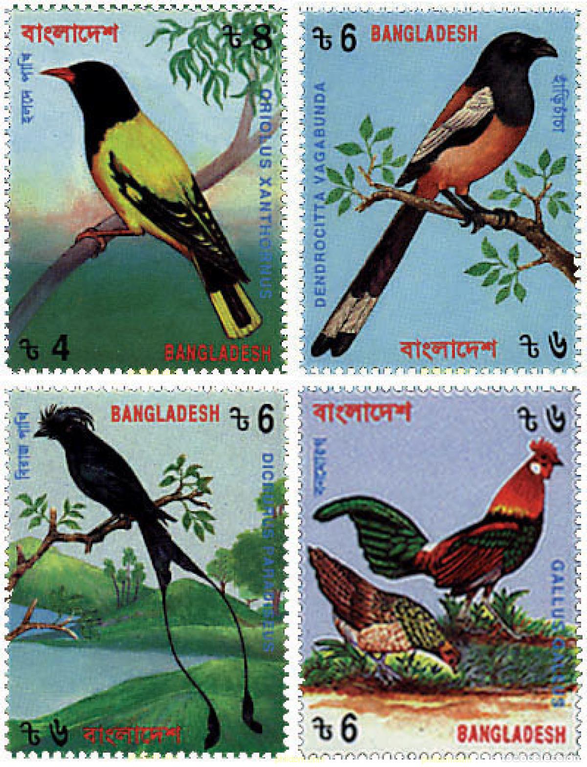 Sellos: 32840 MNH BANGLADESH 1994 PAJAROS DE BANGLADESH