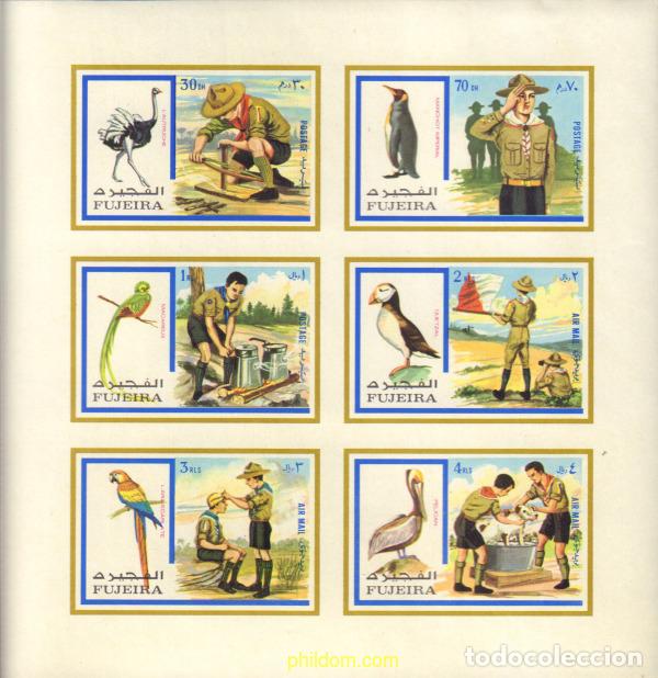 Sellos: 14293 MNH FUJEIRA 1972 AVES Y ESCULTISMO