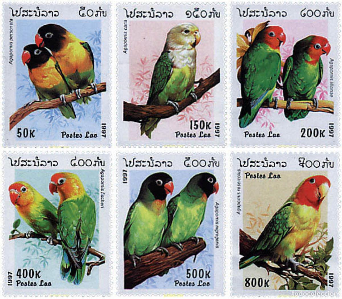 Sellos: 32174 MNH LAOS 1997 FAUNA. LOROS