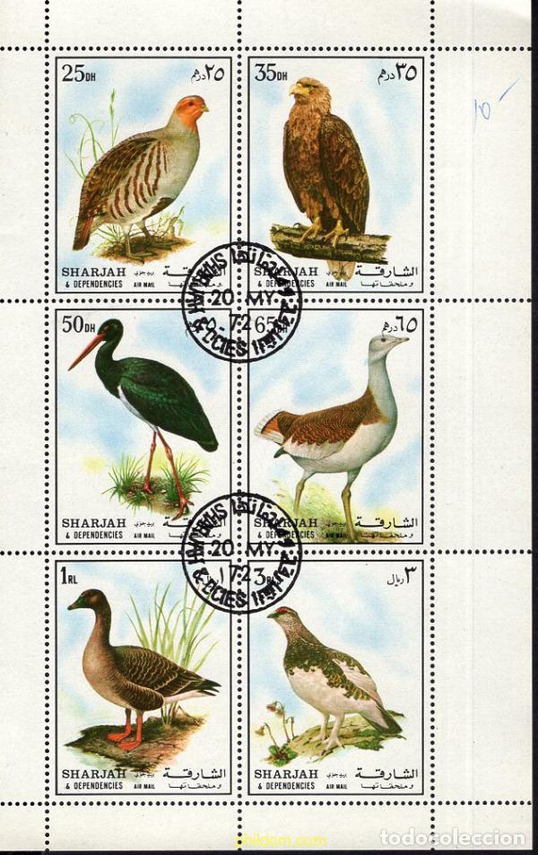 Sellos: 667995 USED SHARJAH 1972 AVES