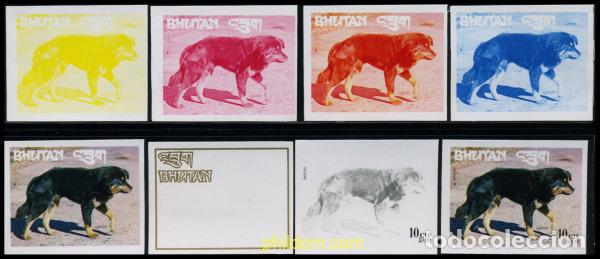 Stamps: 204090 MNH BHUTAN 1972 PERROS DE RAZA