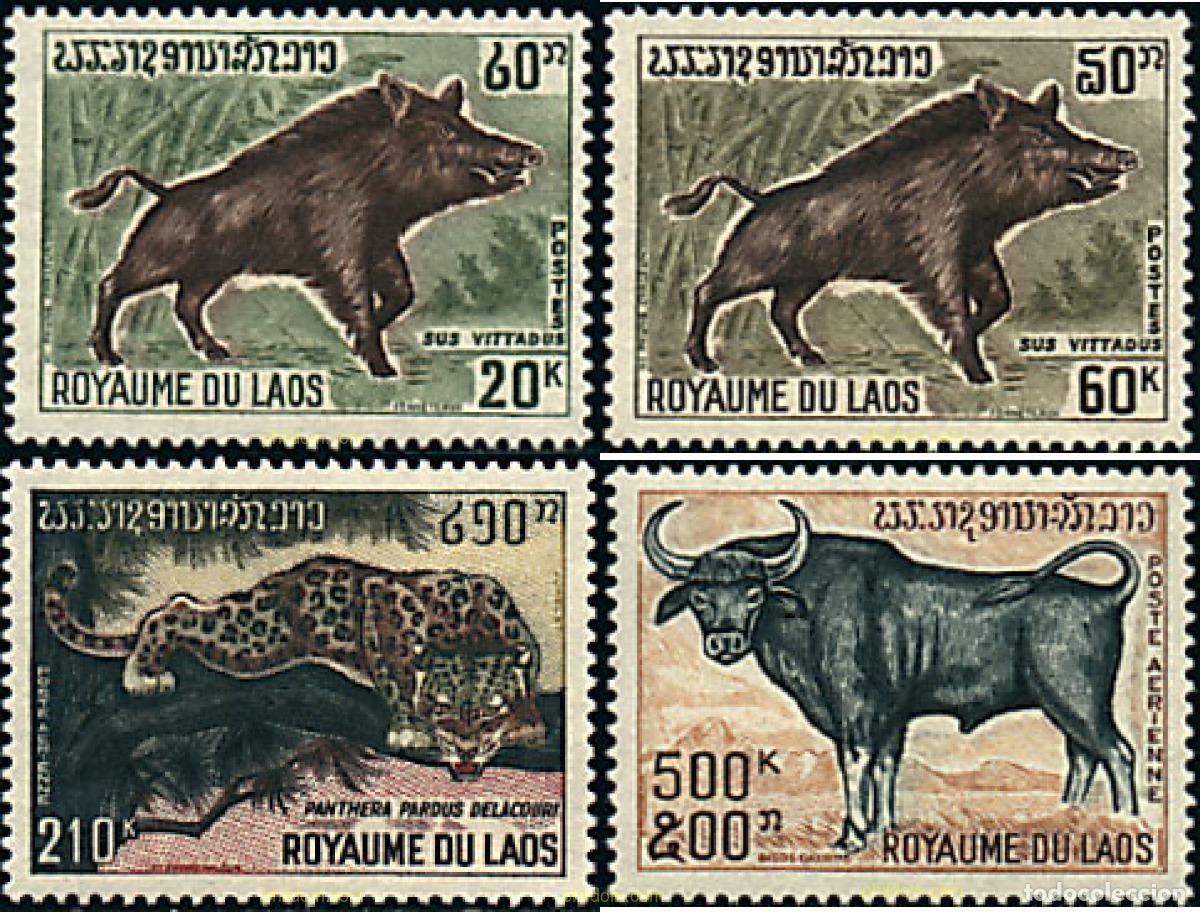 Sellos: 28662 MNH LAOS 1970 FAUNA SALVAJE