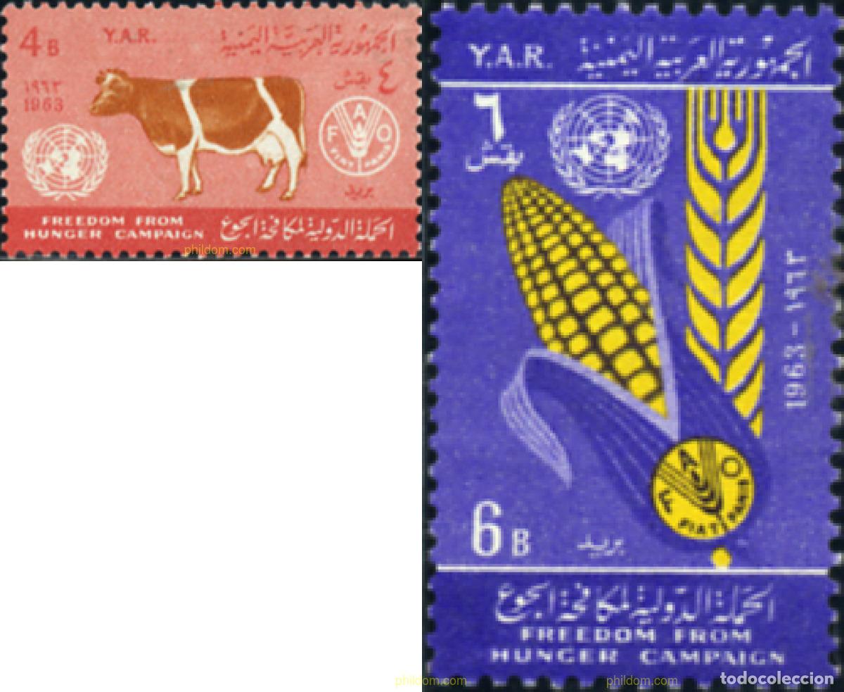 Sellos: 34165 MNH YEMEN. Rep&uacute;blica &aacute;rabe 1963 CAMPA&Ntilde;A MUNDIAL CONTRA EL HAMBRE