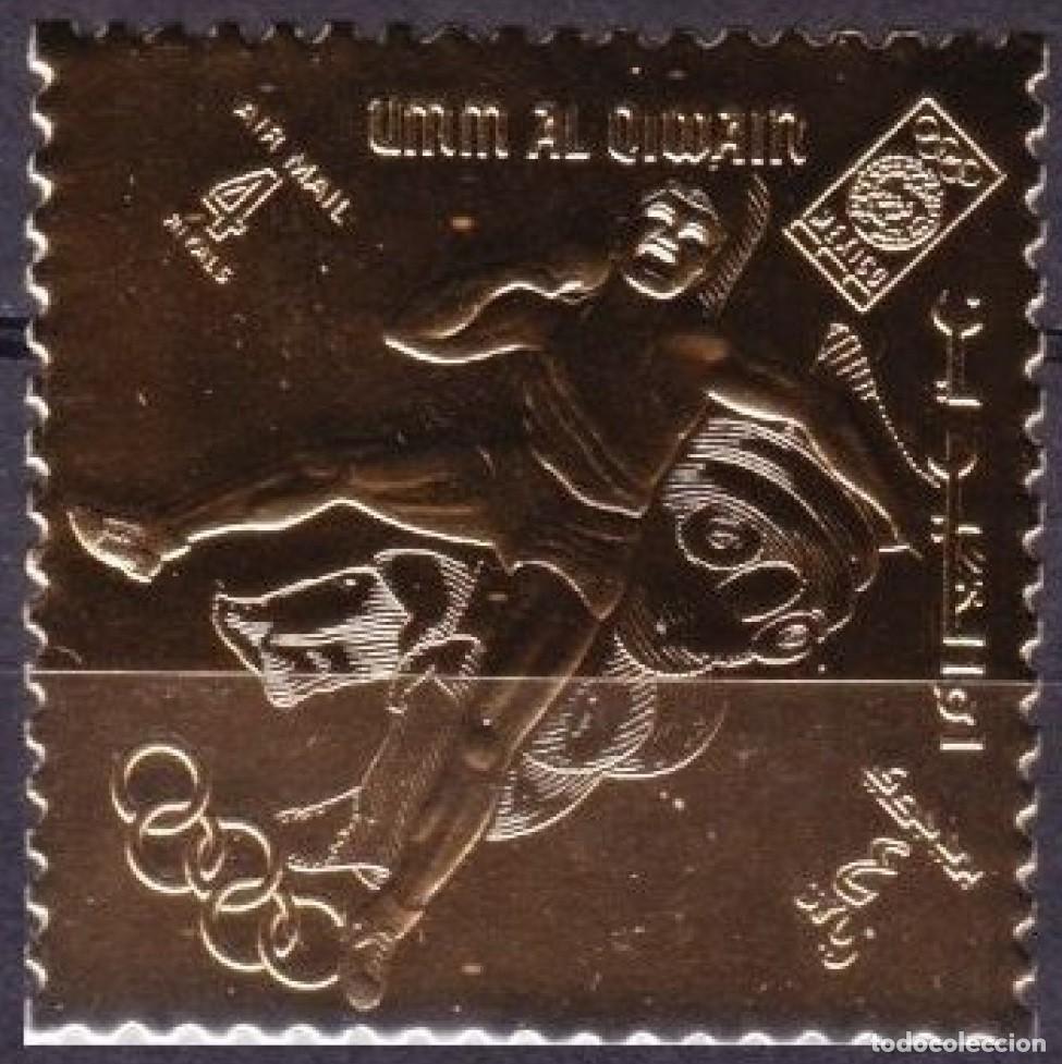 Sellos: UMM AL-QIWAIN 1968 STAMP MNH GOLD MEXICO JUEGOS OLIMPICOS OLYMPIC GAMES DEPORTES SPORTS