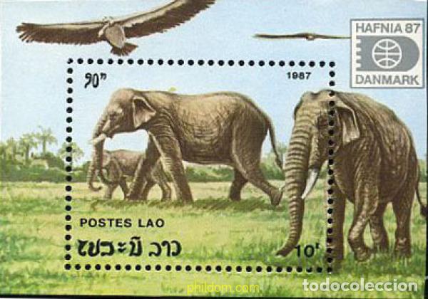 Sellos: 68801 MNH LAOS 1987 HAFNIA 87. EXPOSICION FILATELICA INTERNACIONAL
