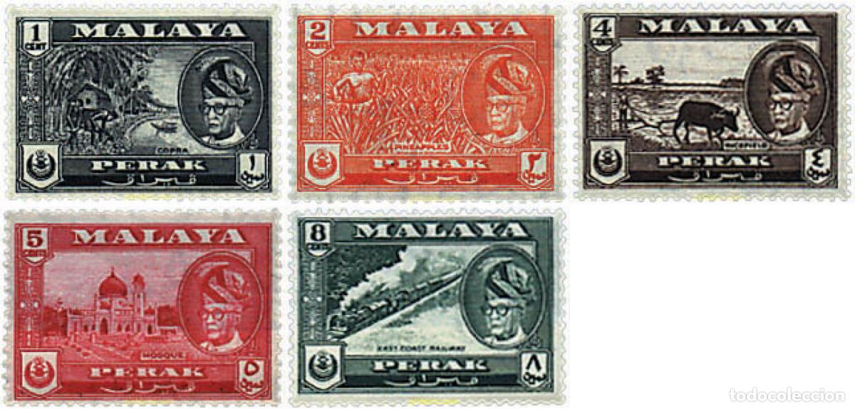 Sellos: 599992 MNH MALASIA. PERAK 1957 SERIE BASICA