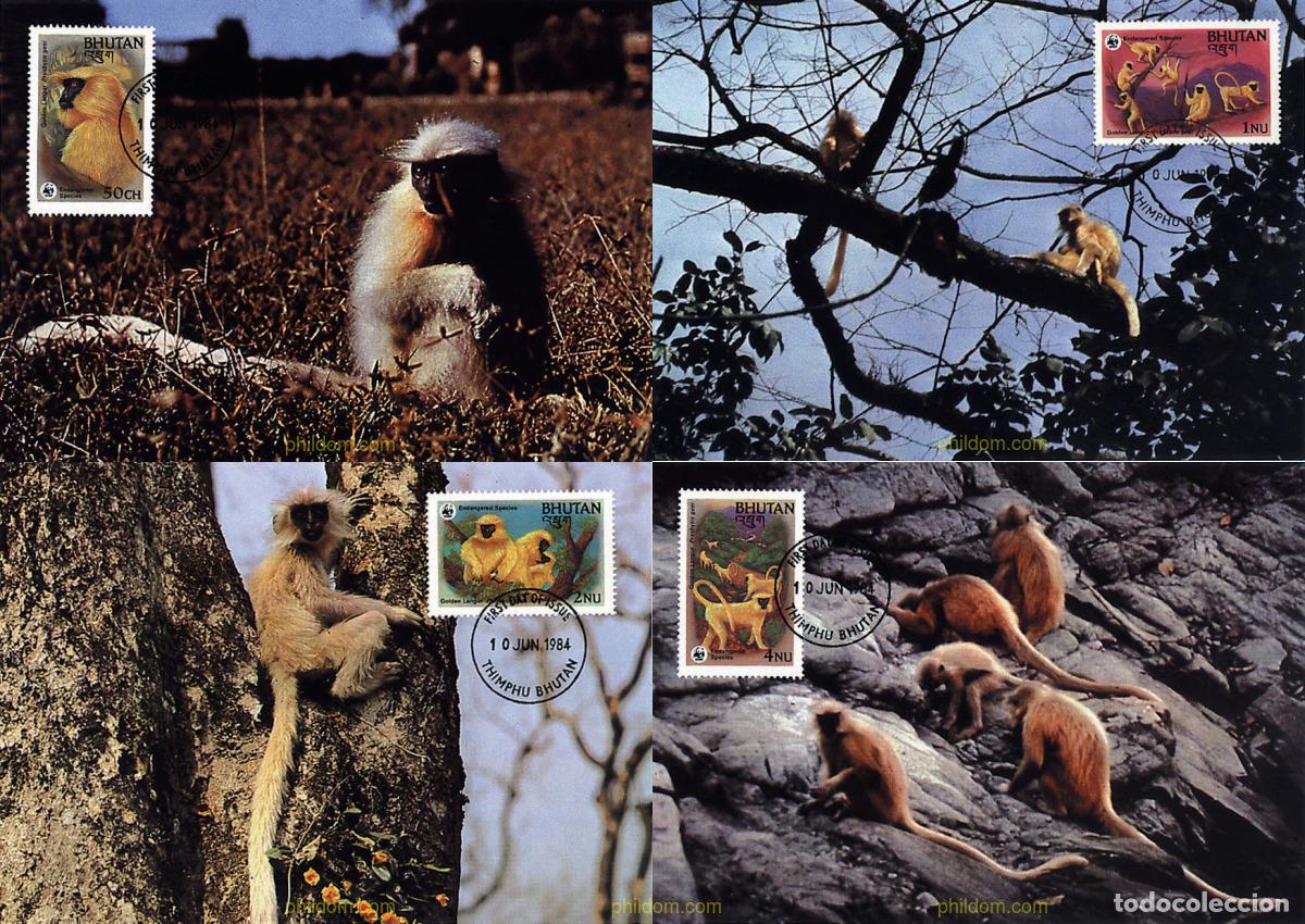 Sellos: 7543 MNH BHUTAN 1984 LANGUR DORADO