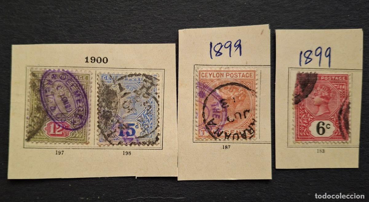 Sellos: 1899-1900 Ceilan 4 sellos
