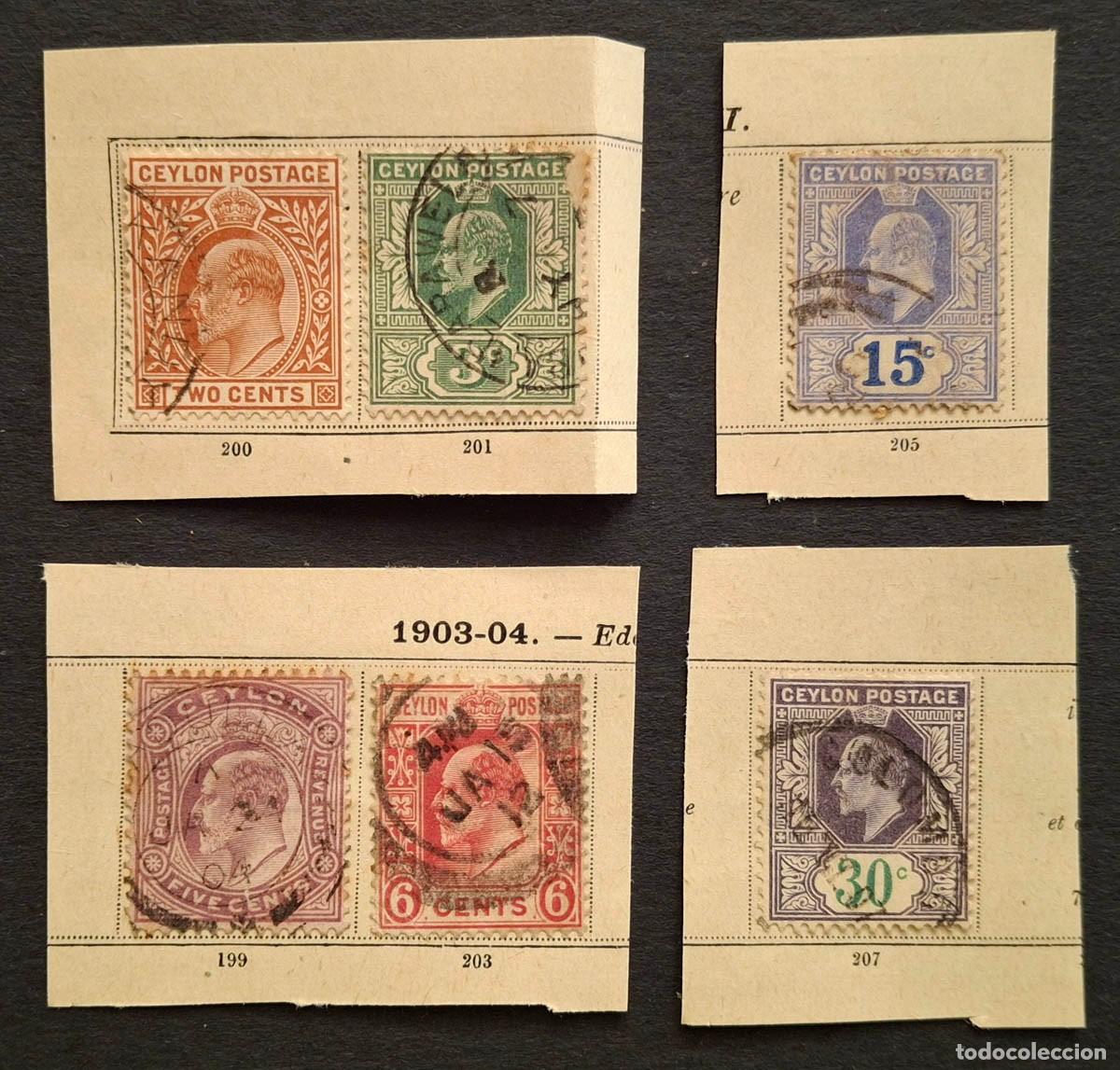 Sellos: 1903-1904 Ceilan 6 sellos