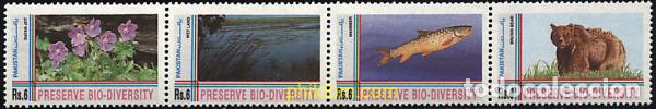 Sellos: 4426 MNH PAKISTAN 1994 CONVENCION INTERNACIONAL SOBRE DIVERSIDAD BIOLOGICA