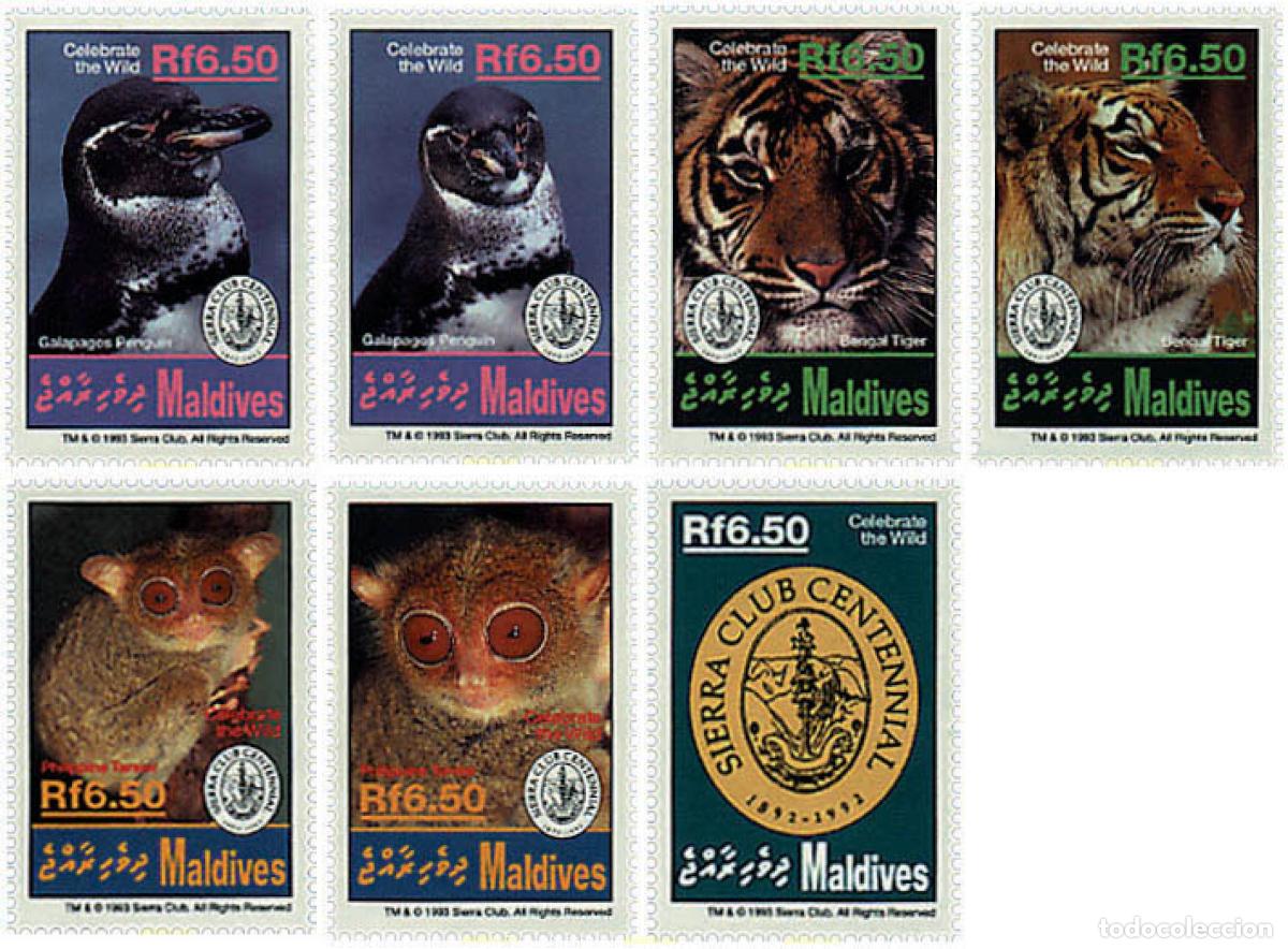 Sellos: 341072 MNH MALDIVAS 1994 CENTENARIO DEL SIERRA CLUB
