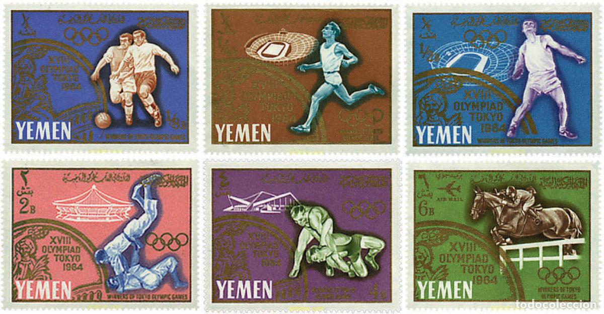 Sellos: 229462 HINGED YEMEN. Reino 1965 18 JUEGOS OLIMPICOS VERANO TOKIO 1964