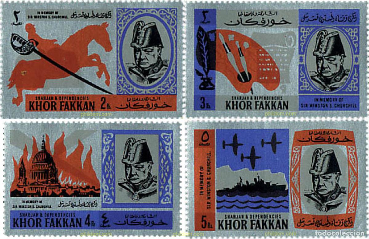 Briefmarken: 92424 MNH SHARJAH. KHOR FAKKAN 1966 SIR WINSTON CHURCHILL