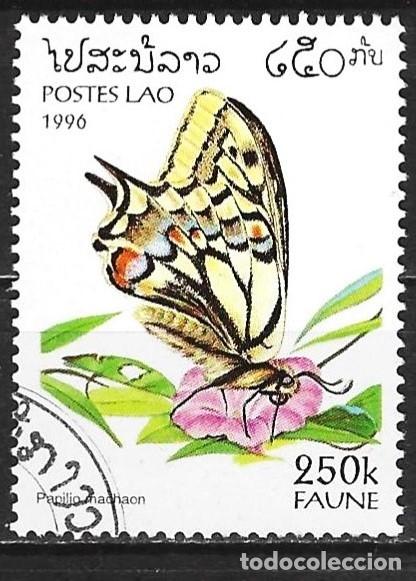 Sellos: Laos 1996 - Mi 1507 - YT 1215 - Mariposa