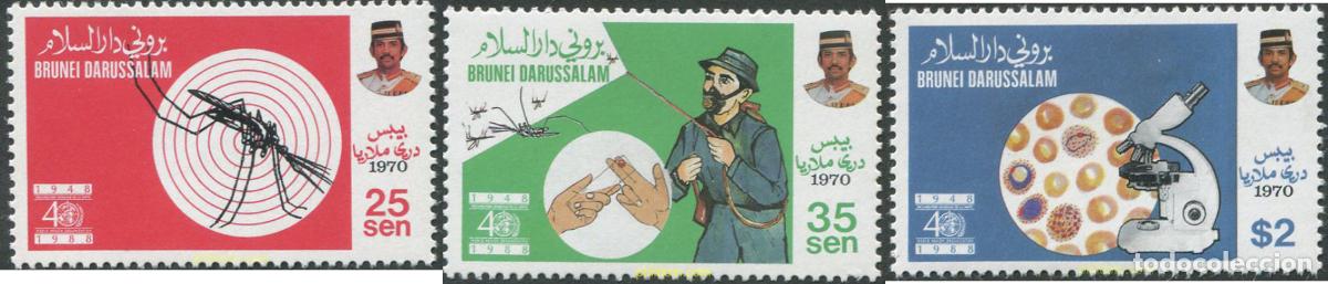 Sellos: 39590 MNH BRUNEI 1988 40 ANIVERSARIO DE LA ORGANIZACION MUNDIAL DE LA SALUD