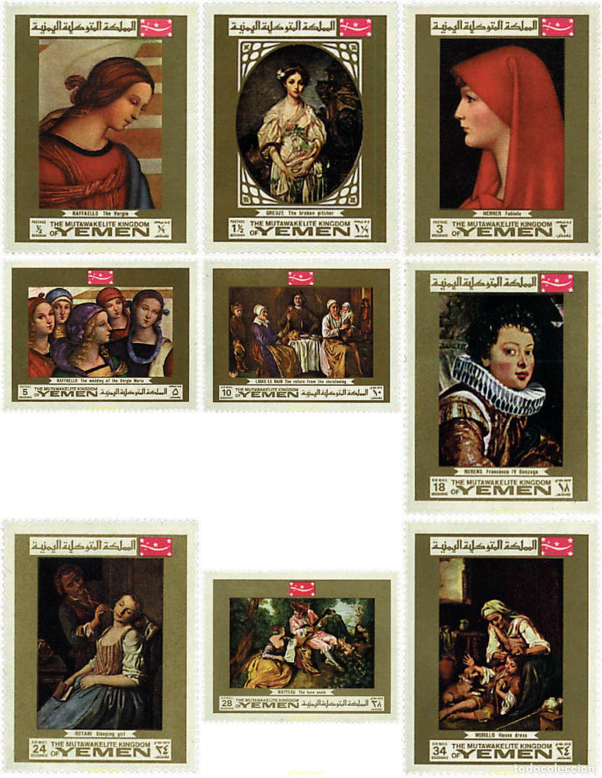 Sellos: 49752 MNH YEMEN. Reino 1969 MAESTROS DE LA PINTURA EUROPEOS