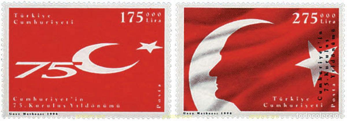 Sellos: 59092 MNH TURQUIA 1998 75 ANIVERSARIO DE LA REPUBLICA