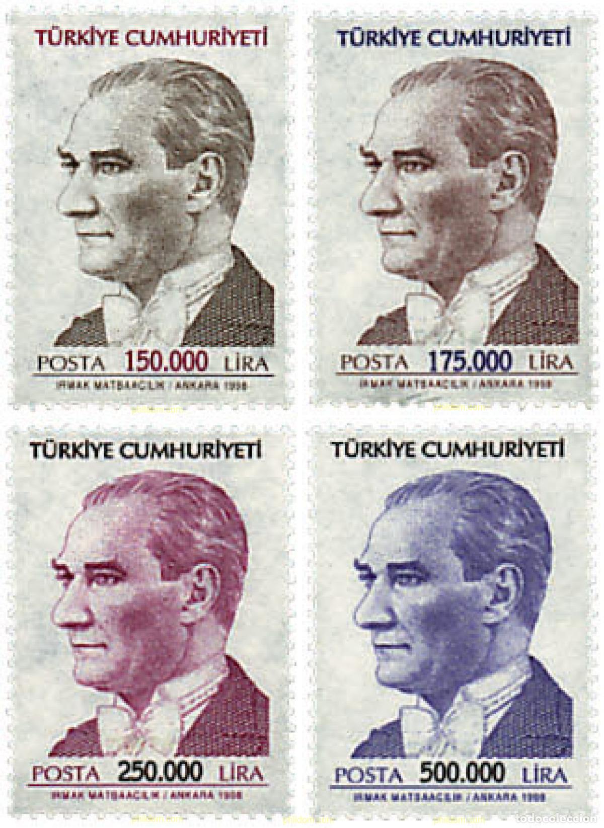Sellos: 35276 MNH TURQUIA 1998 KEMAL ATAT&Uuml;RK