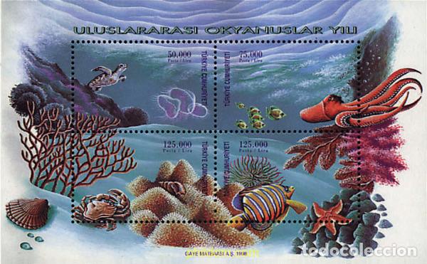 Sellos: 30910 MNH TURQUIA 1998 A&Ntilde;O INTERNACIONAL DE LOS OCEANOS
