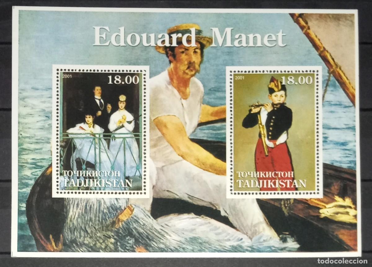 Timbres: TADJIKISTAN 2001 SHEET MNH EDOUARD MANET ART PAINTINGS ARTE PINTURAS