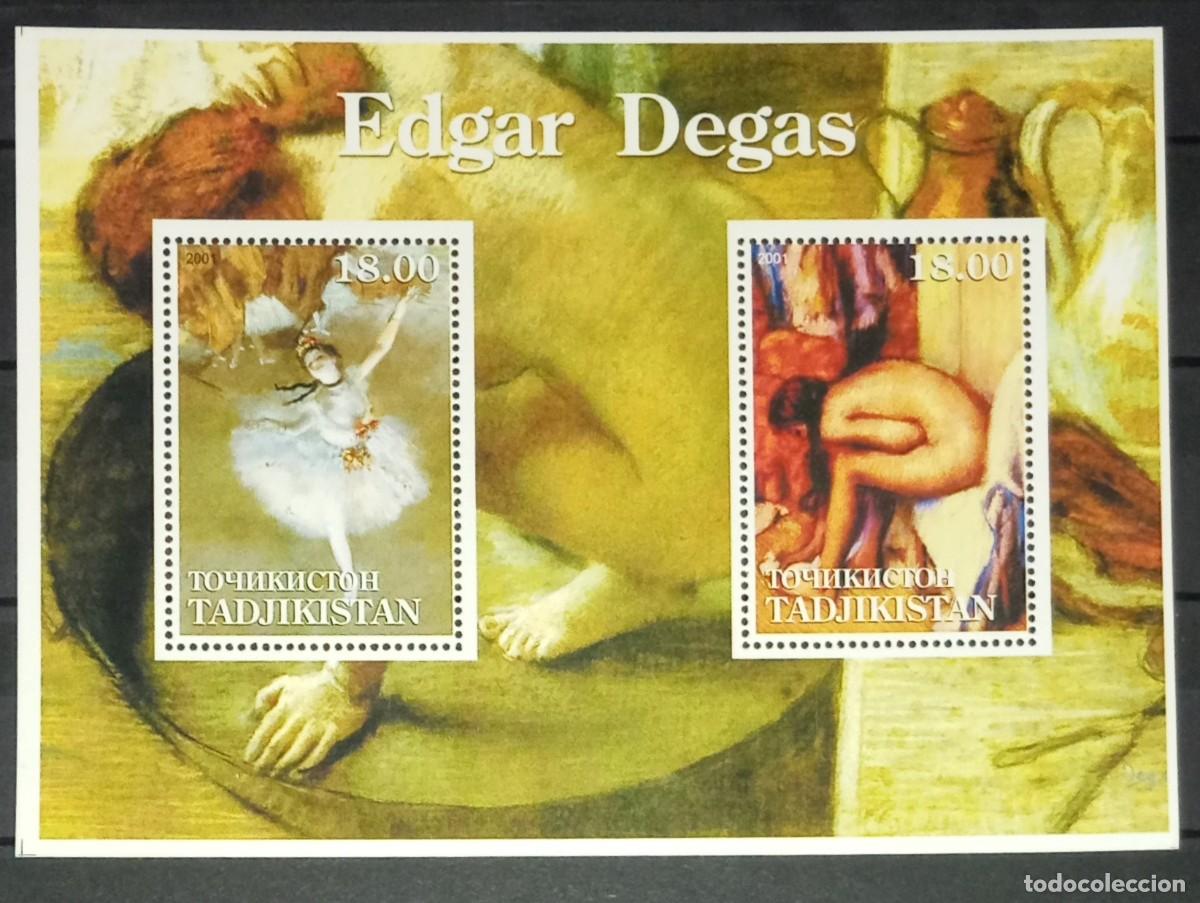 Timbres: TADJIKISTAN 2001 SHEET MNH EDGAR DEGAS ART PAINTINGS ARTE PINTURAS
