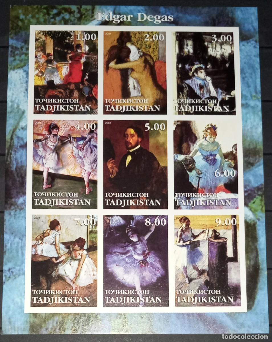 Timbres: TADJIKISTAN 2001 SHEET MNH IMPERF EDGAR DEGAS ART PAINTINGS ARTE PINTURAS