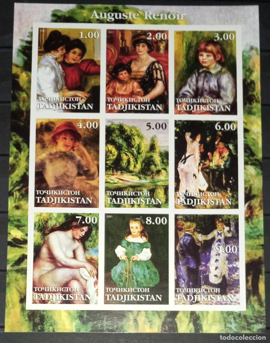 Timbres: TADJIKISTAN 2001 SHEET MNH IMPERF PIERRE-AUGUSTE RENOIR ART PAINTINGS ARTE PINTURAS