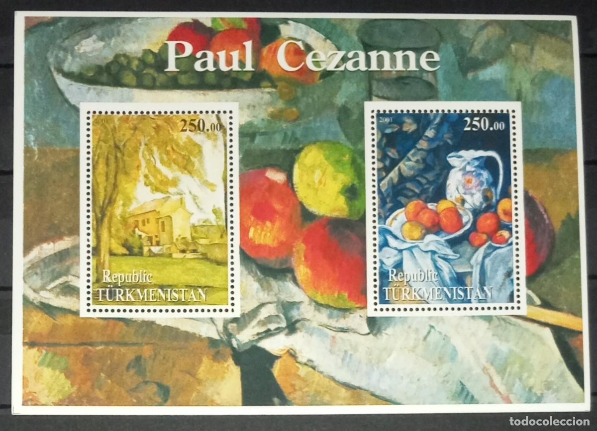 Timbres: TURKMENISTAN 2001 SHEET MNH PAUL CEZANNE ART PAINTINGS ARTE PINTURAS