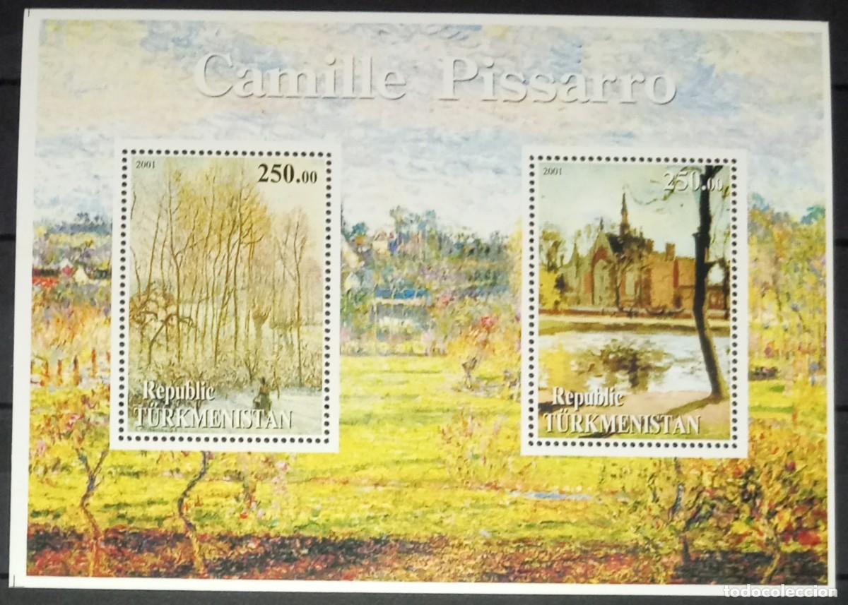 Timbres: TURKMENISTAN 2001 SHEET MNH CAMILLE PISSARRO ART PAINTINGS ARTE PINTURAS