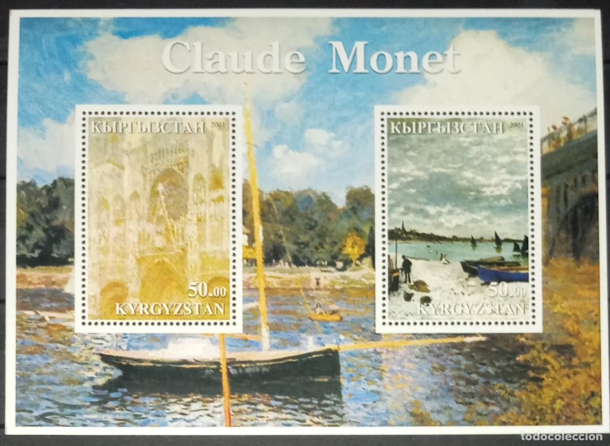 Timbres: KYRGYZSTAN 2001 SHEET MNH CLAUDE MONET ART PAINTINGS ARTE PINTURAS