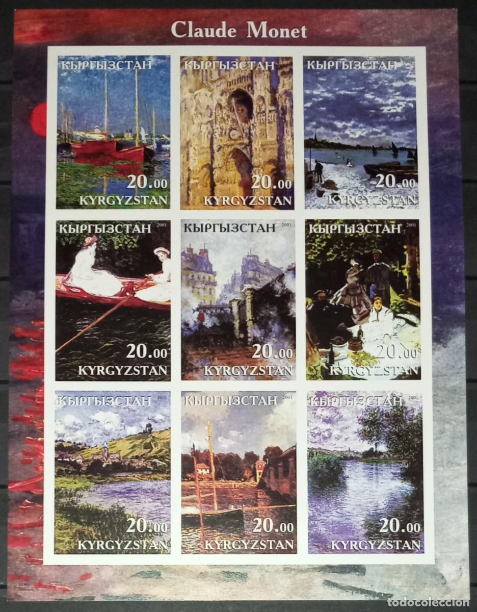 Timbres: KYRGYZSTAN 2001 SHEET MNH IMPERF CLAUDE MONET ART PAINTINGS ARTE PINTURAS