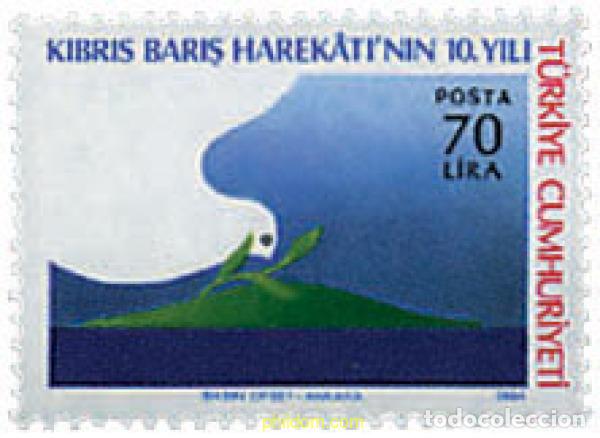 Sellos: 37054 MNH TURQUIA 1984 10 ANIVERSARIO DE LA PAZ EN CHIPRE