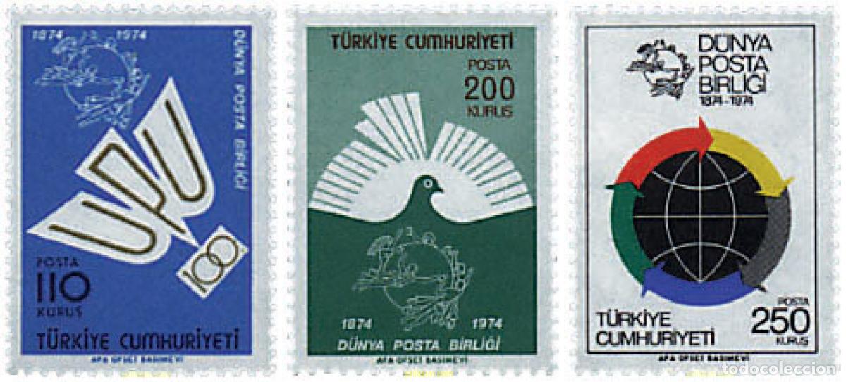 Sellos: 33111 MNH TURQUIA 1974 CENTENARIO DE LA UNION POSTAL UNIVERSAL