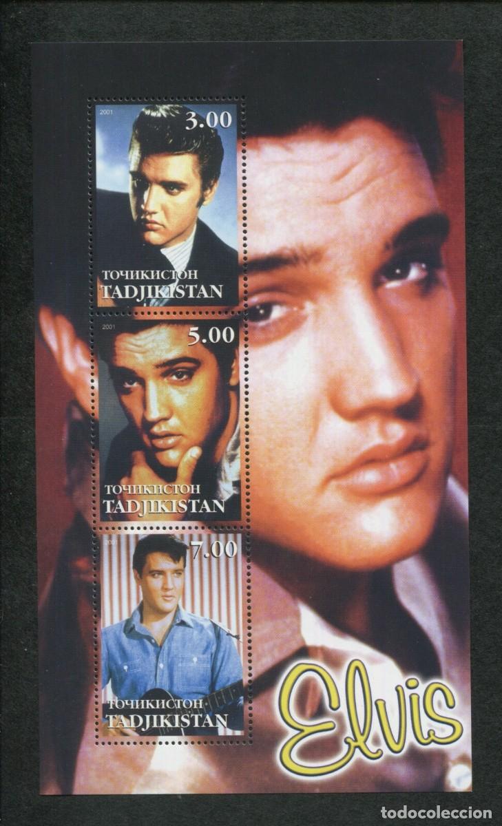 Francobolli: TADJIKISTAN 2001 SHEET MNH ELVIS PRESLEY SINGERS MUSIC CANTANTES MUSICA ACTORES CINE ACTORS CINEMA