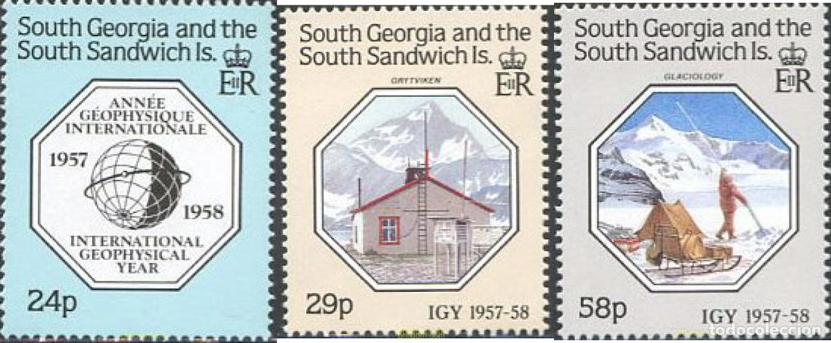 Sellos: 214872 MNH GEORGIA SUR Y SANDWICH SUR 1987 30 ANIVERSARIO DEL A&Ntilde;O GEOFISICO INTERNACIONAL